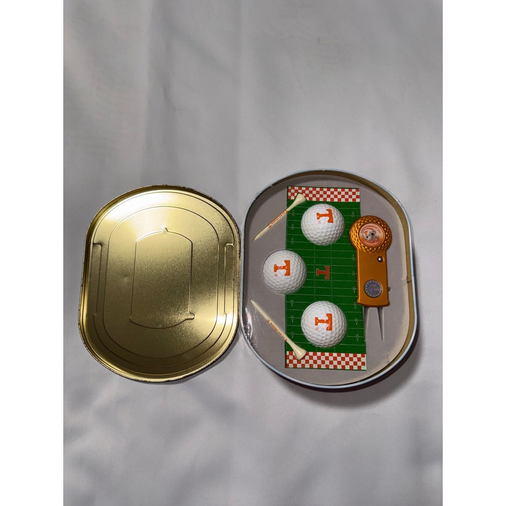 Tennessee Volunteers Golf Gift Set Neyland Stadium Tin Balls Tees Divot Tool UT